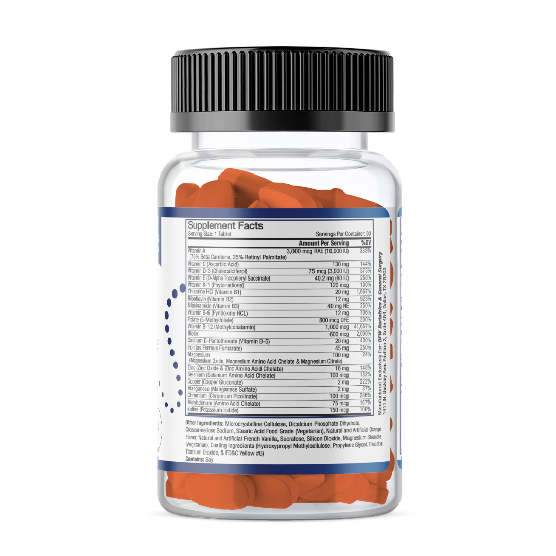 SLEEVE | RYGB Citrus Multivitamin Tablet with Iron | 90 Day Supply