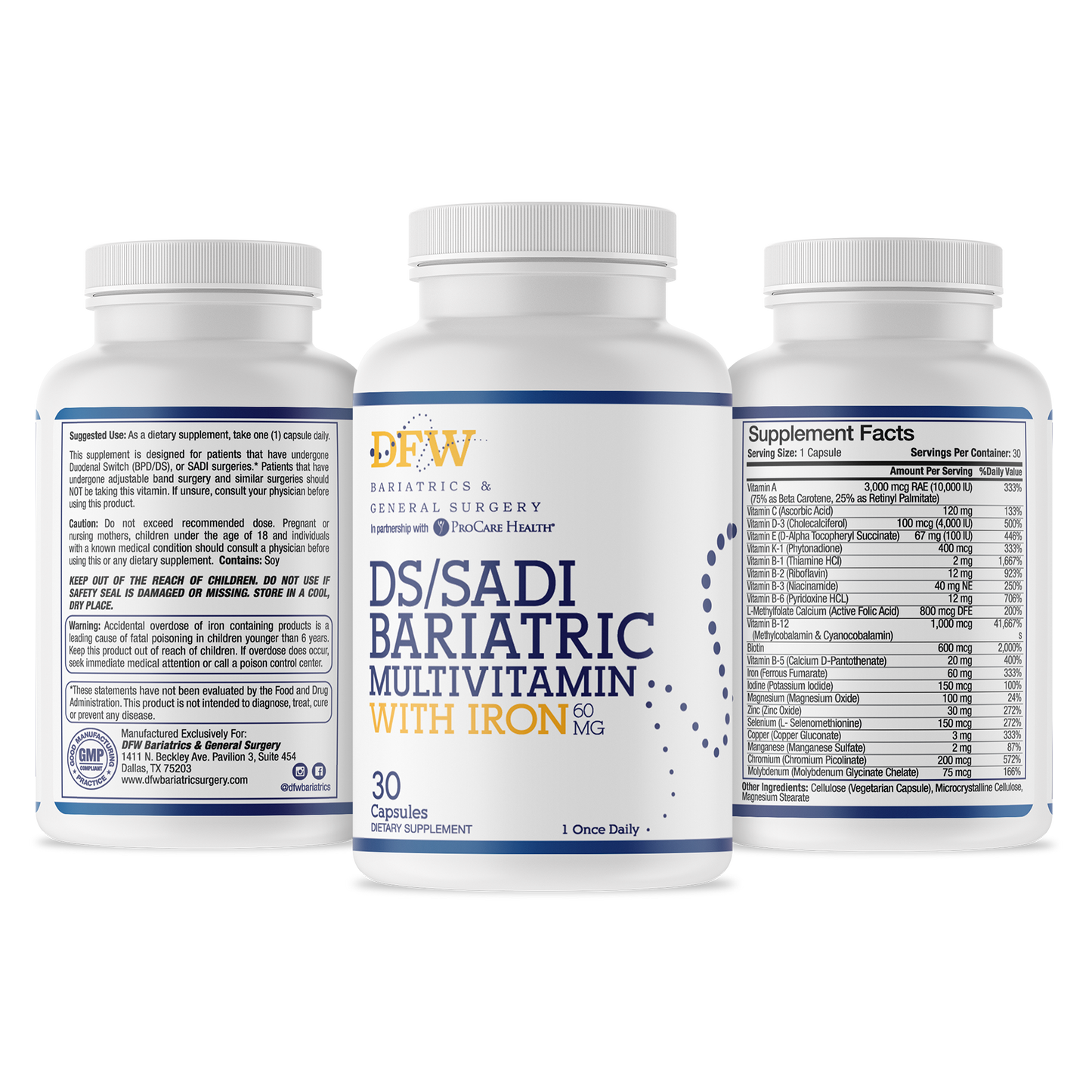 DS | SADI Core Multivitamin with Iron Capsules | 30 Day Supply
