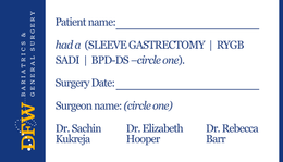 Patient Wallet Card