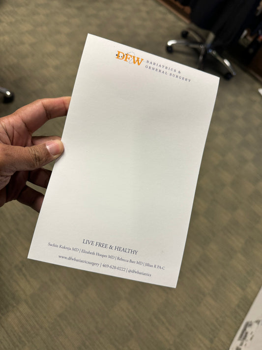 DFW Bariatrics Note Pad (50 Sheets)