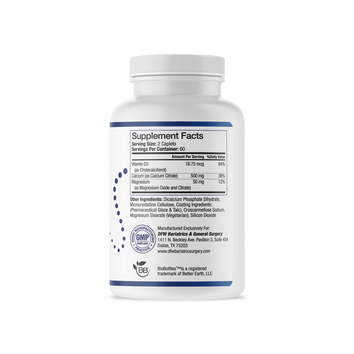 Calcium Citrate 500mg with Vitamin D Capsules | 30 day Supply