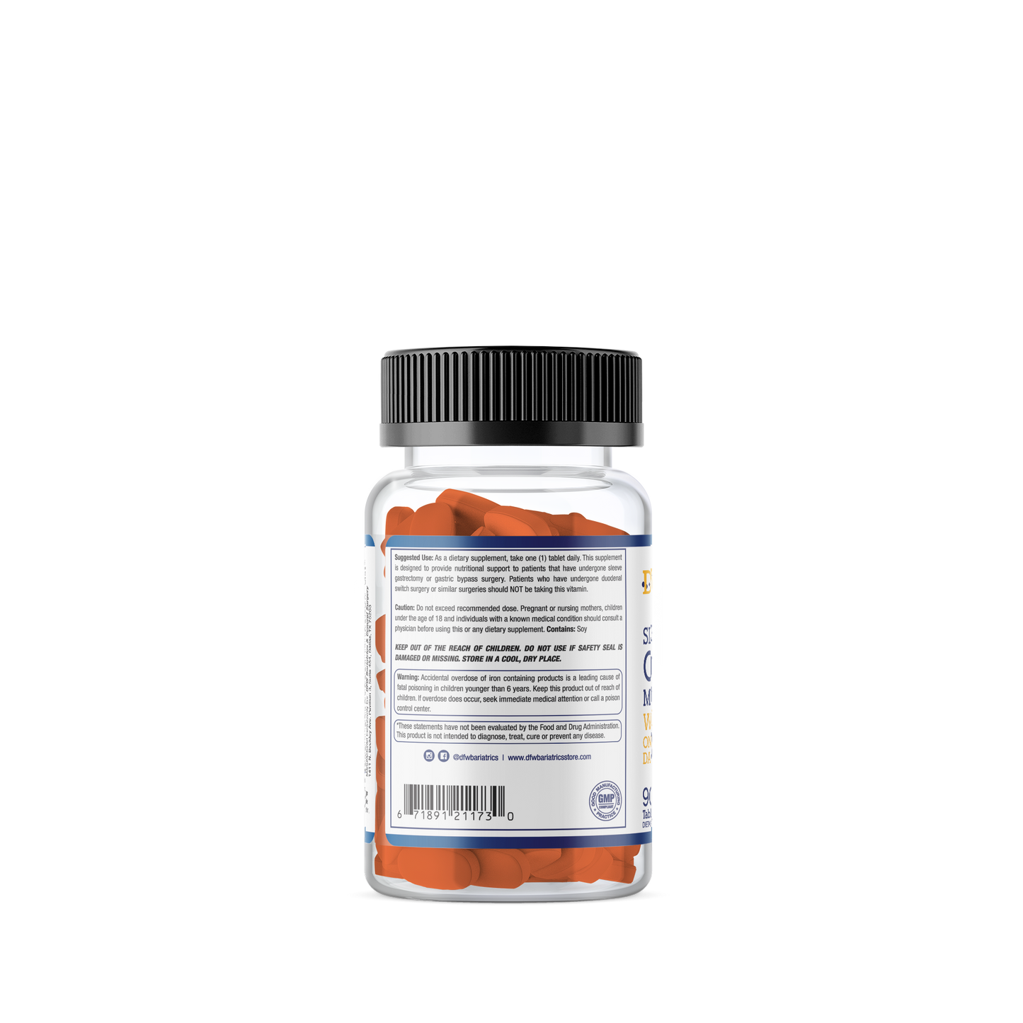 SLEEVE | RYGB Citrus Multivitamin Tablet with Iron - ONCE DAILY | 90 Day Supply