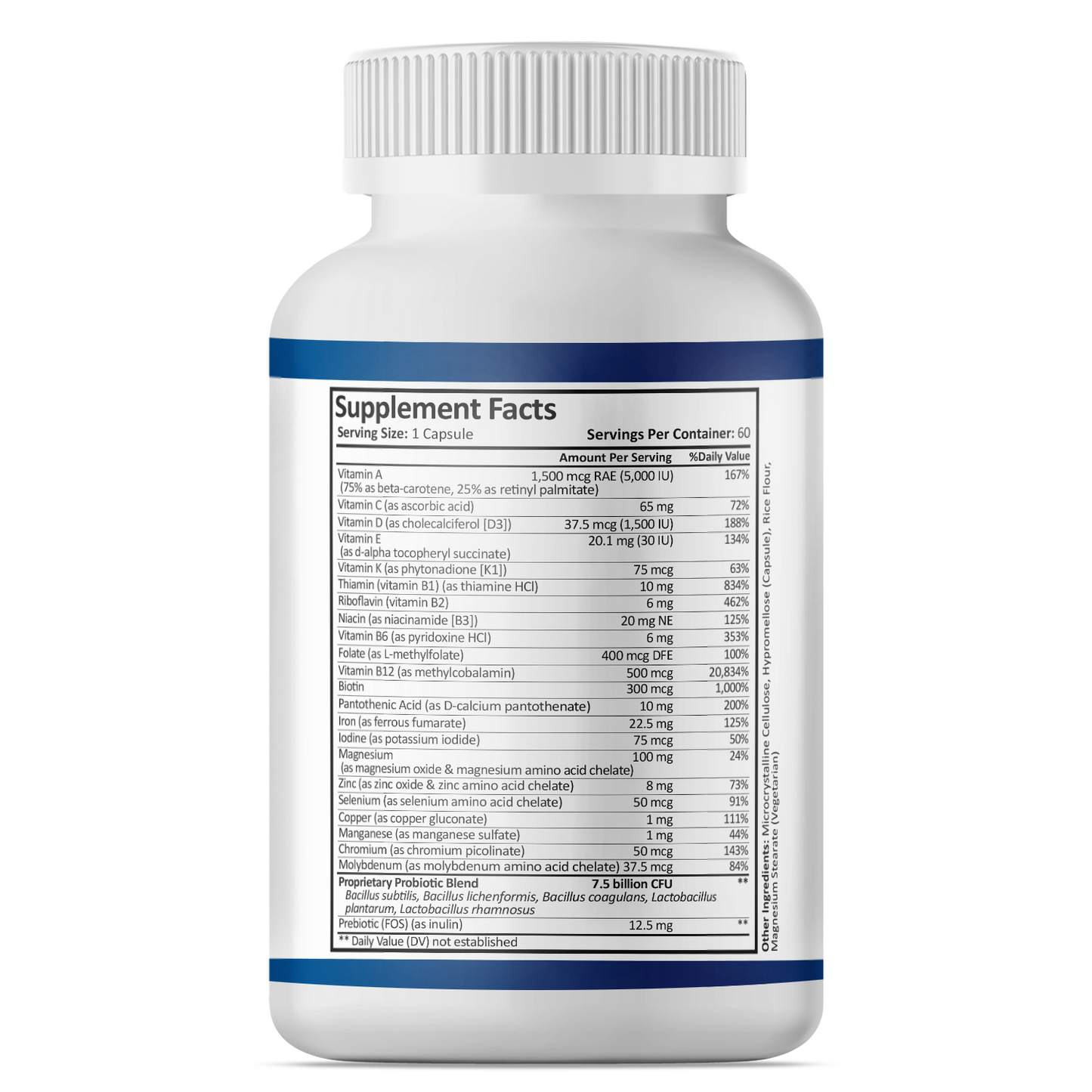 GLP-1 Multivitamin with Iron & Probiotics | 60 Day Supply