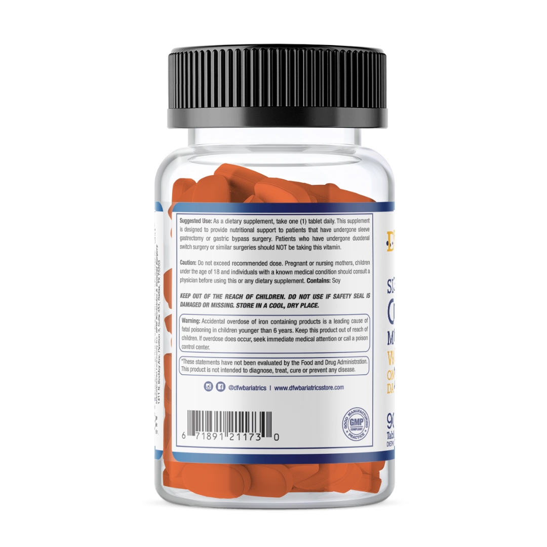 SLEEVE | RYGB Citrus Multivitamin Tablet with Iron | 90 Day Supply