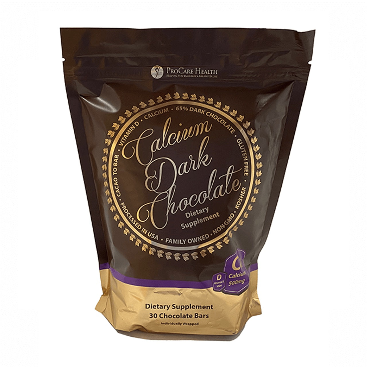 Dark Chocolate Calcium Bar Bag (30 Count)
