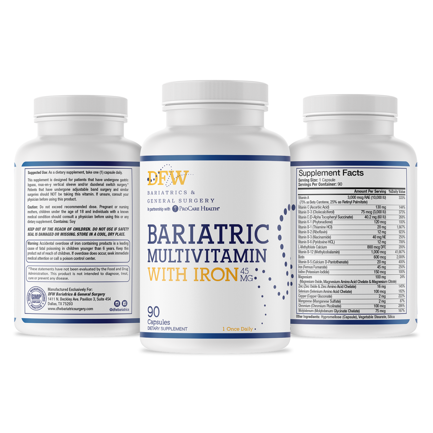 Bariatric Capsule Multivitamin (Sleeve, RYGB) - ONCE DAILY | 90 Day Supply