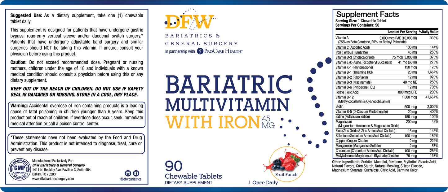 Multivitamin Hard Chew - ONCE DAILY | 90 Day Supply | EXPIRED