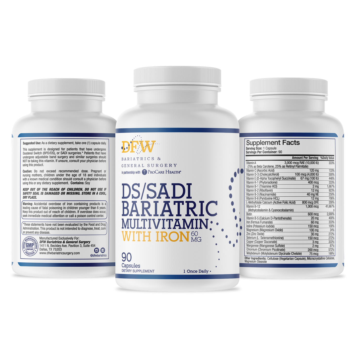 Bariatric Capsule Multivitamin (SADI | DS) - ONCE DAILY | 90 Day Supply