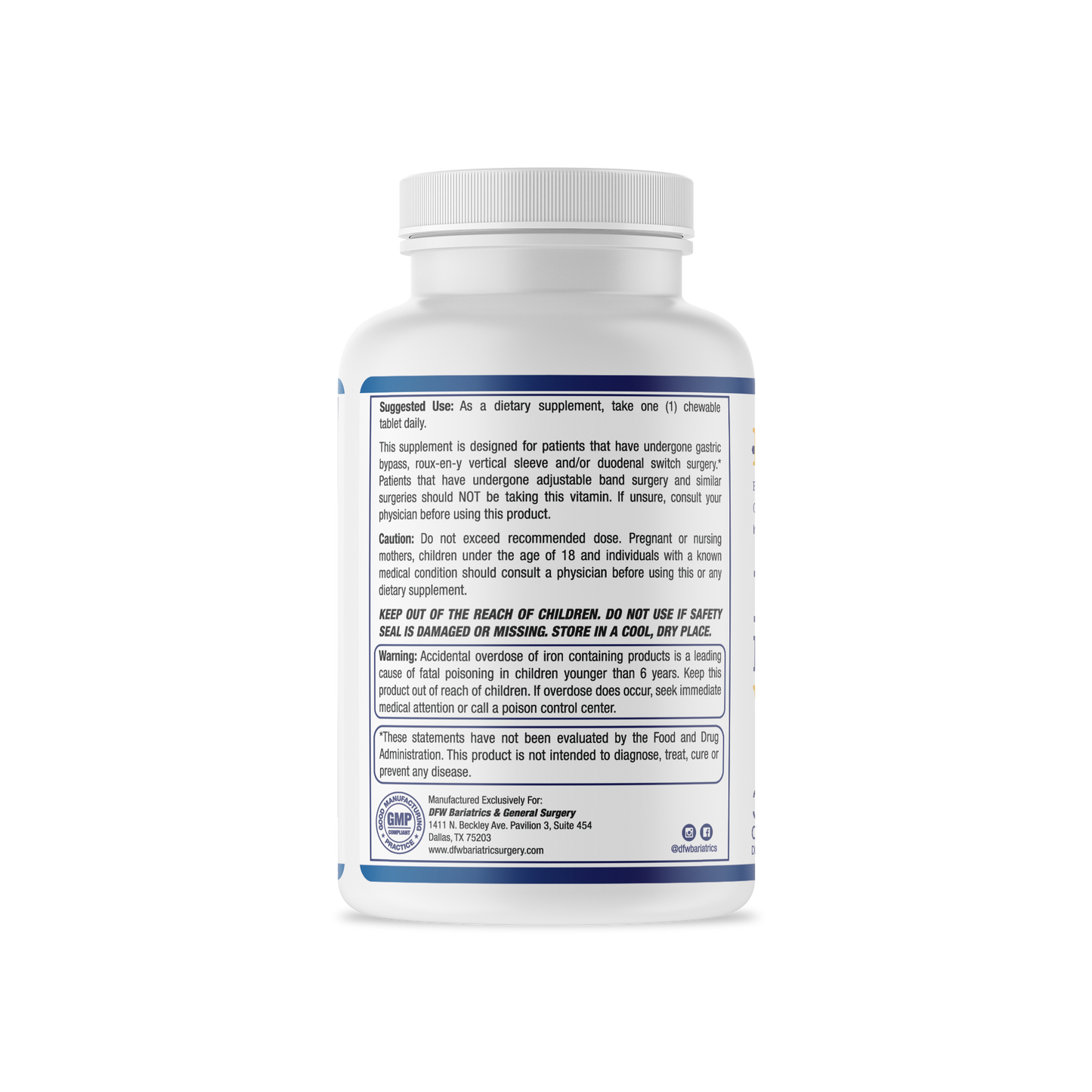 SLEEVE | RYGB Bariatric Multivitamin Hard Chew | 30 Day Supply
