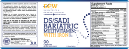DS | SADI Core Multivitamin with Iron Capsules | 90 Day Supply
