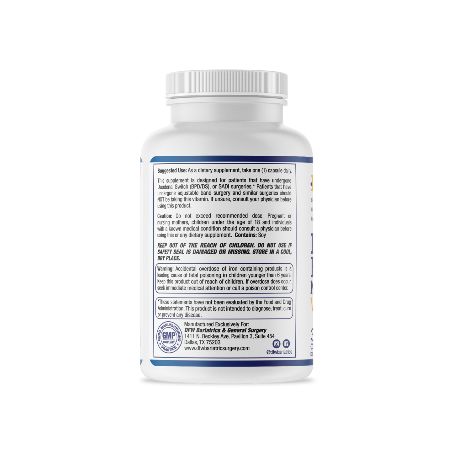 DS | SADI Core Multivitamin with Iron Capsules | 30 Day Supply