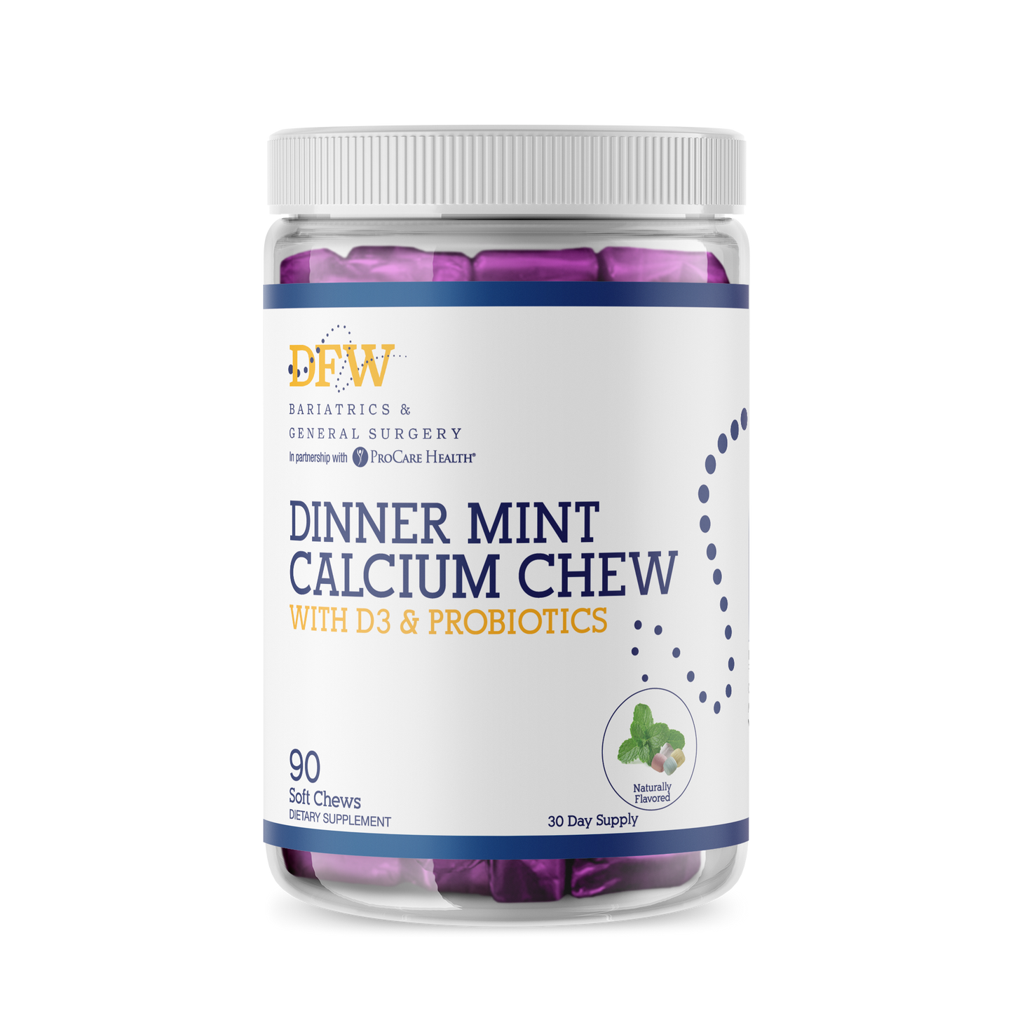 Bariatric Calcium Chews (500mg each) - 90 Count | 30 Day Supply
