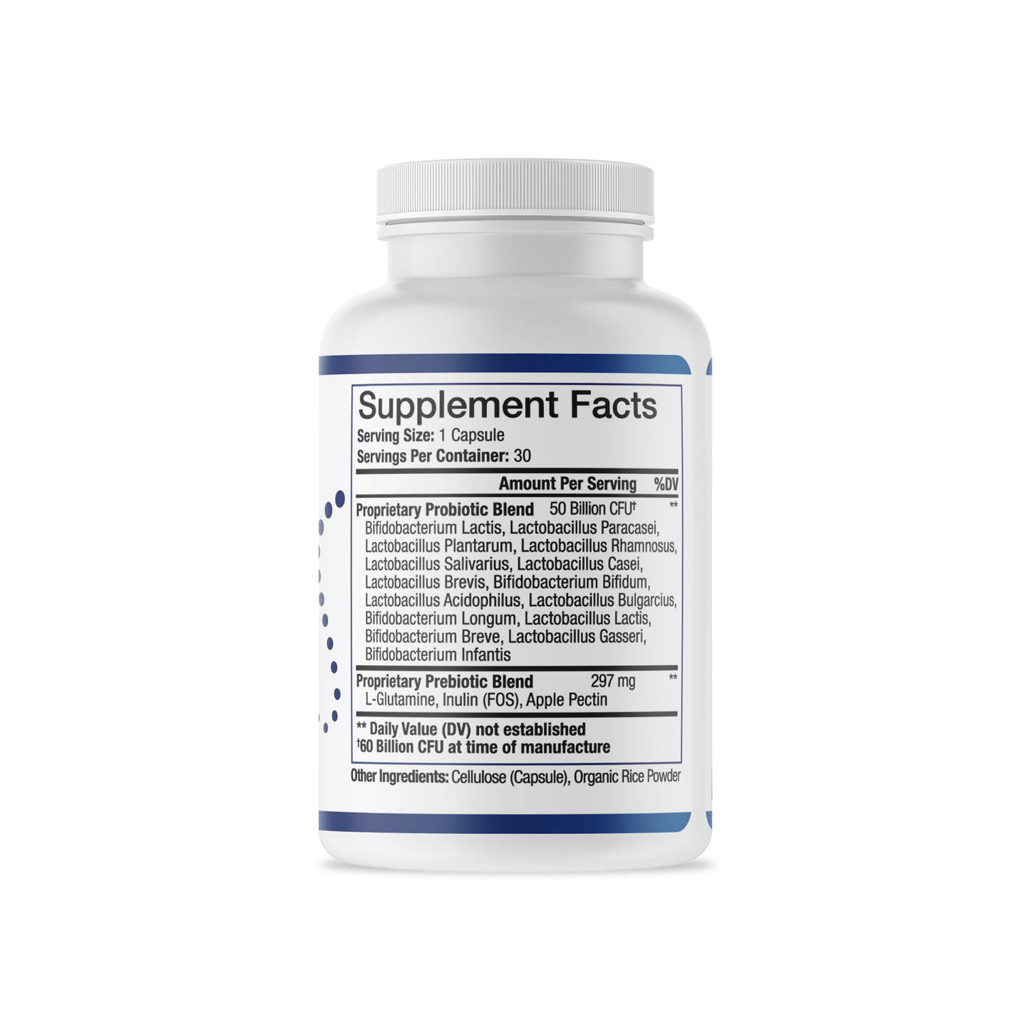 Probiotic 50 Billion with Prebiotic Fiber Blend | 30 Day Supply